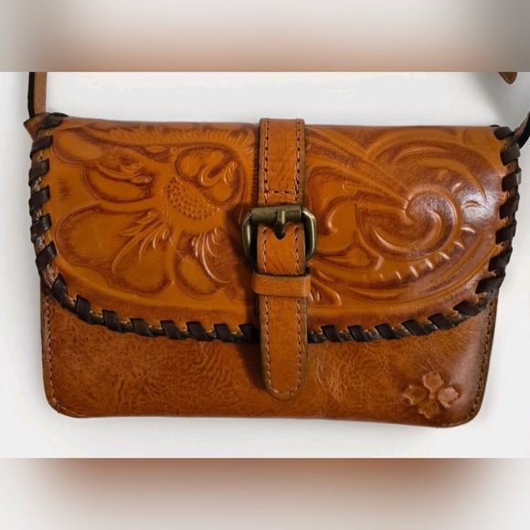 PATRICIA NASH TORRI CROSSBODY BURNISHED TOOLED LEATHER BAG - Picture 2 of 11